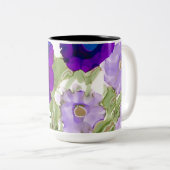 Mug de café pourpre et aqua (Devant droit)