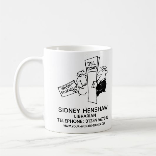 Mug de café promotionnel pour bibliothécaire (Gauche)