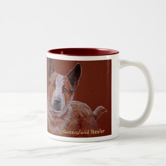 Mug de café "Queensland Heeler" (Droit)