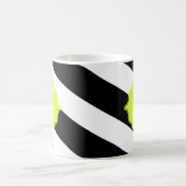 Mug de café rayé Monogramme moderne (Centre)