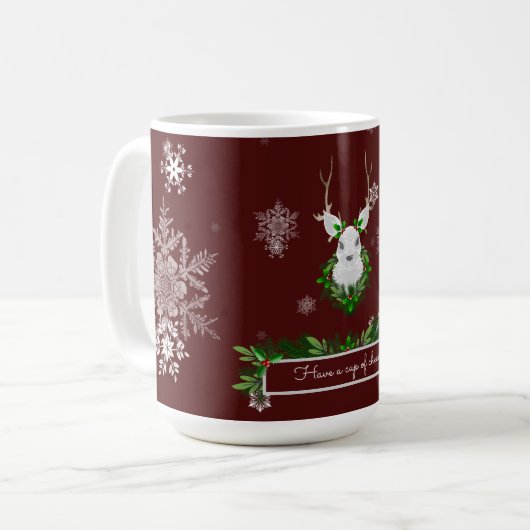 Mug de café Red Reindeer (Devant gauche)