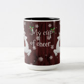 Mug de café Red Rustic Christmas Reindeer (Centre)