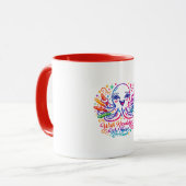 Mug de café Retour à l'école Pieuvre Mignonne (Devant gauche)
