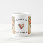 Mug de café rétro en forme de coeur (Centre)