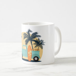Mug de café rétro surf