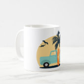 Mug de café rétro surf (Devant gauche)