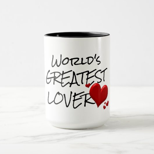 Mug de café romantique | La plus grande citation d (Centre)