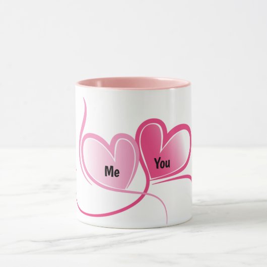 Mug de café romantique pour petite amie (Centre)