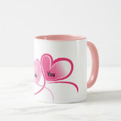 Mug de café romantique pour petite amie (Devant droit)