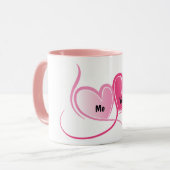 Mug de café romantique pour petite amie (Devant gauche)