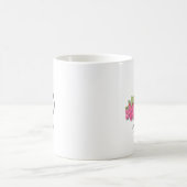 Mug de café rose monogramme (Centre)