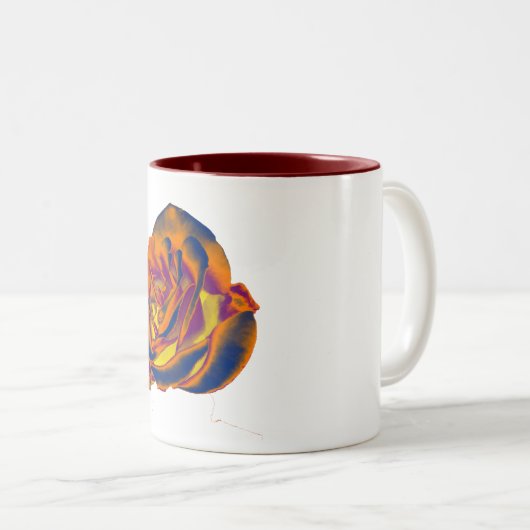 Mug de café Rose orange (Devant droit)
