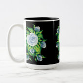 Mug de café Rose peint à la main (Gauche)