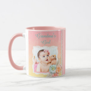 Mug de café rose personnalisé "la fille de grand-m
