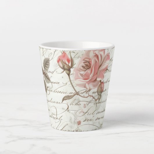 Mug de café rose rose (Devant)