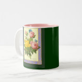 Mug de café Rose rose jaune (Devant gauche)