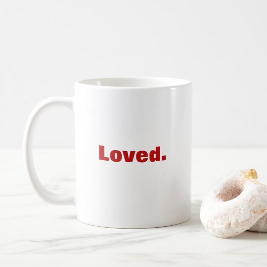 Mug de café rouge adoré (Avec donut)