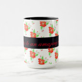 Mug de café rouge clair (Centre)
