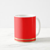 Mug de café rouge et doré (Devant droit)