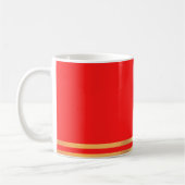 Mug de café rouge et doré (Gauche)