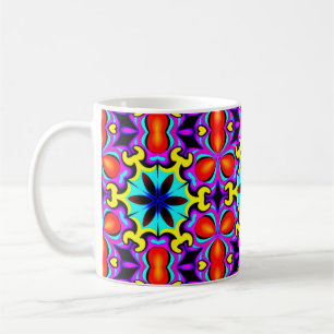 Mug de café rouge jaune