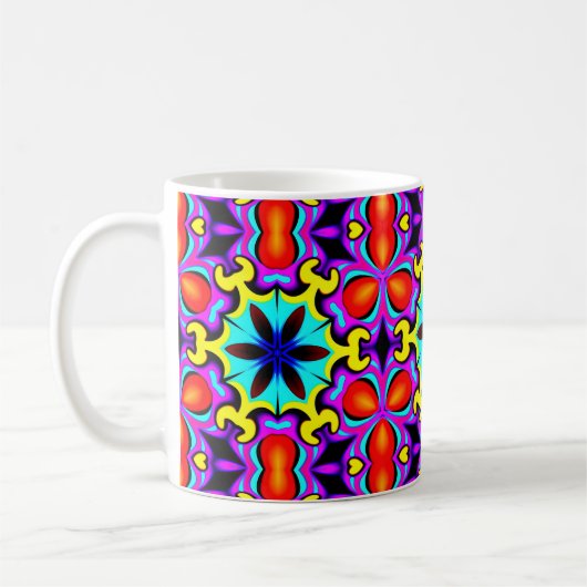 Mug de café rouge jaune (Gauche)