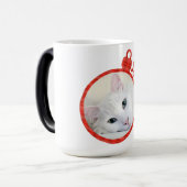 Mug de café rouge Plaid personnalisé - Ajouter vot (Devant gauche)