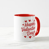Mug de café rouge pour la Saint-Valentin (Devant droit)
