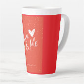 Mug de café rouge romantique Toi & Moi (Angle droit)