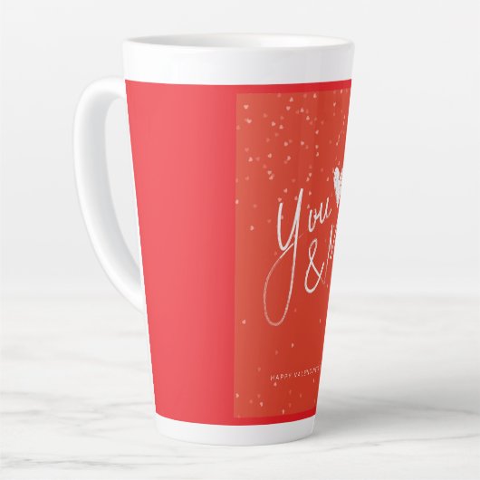 Mug de café rouge romantique Toi & Moi (Angle gauche)