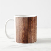 Mug de café rustique à l'aspect bois (Gauche)