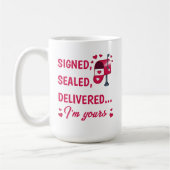 Mug de café Saint Valentin Signé, Scellé, Livré (Gauche)
