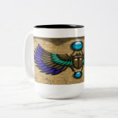 Mug de café Scarab en or égyptien (Devant gauche)