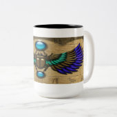 Mug de café Scarab en or égyptien (Devant droit)