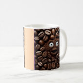 Mug de café "Scared Bean" - Pour les amateurs de c (Devant droit)