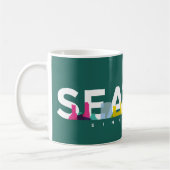 Mug de café Seattle Skyline (Gauche)