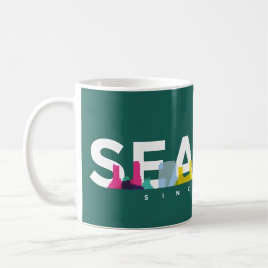 Mug de café Seattle Skyline (Gauche)