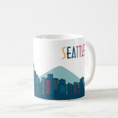 Mug de café Seattle Skyline (Devant droit)