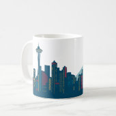 Mug de café Seattle Skyline (Devant gauche)