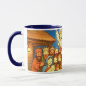 Mug de café selfie de nuit sainte de Noël 330 ml (Gauche)