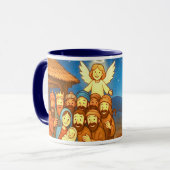 Mug de café selfie de nuit sainte de Noël 330 ml (Devant gauche)