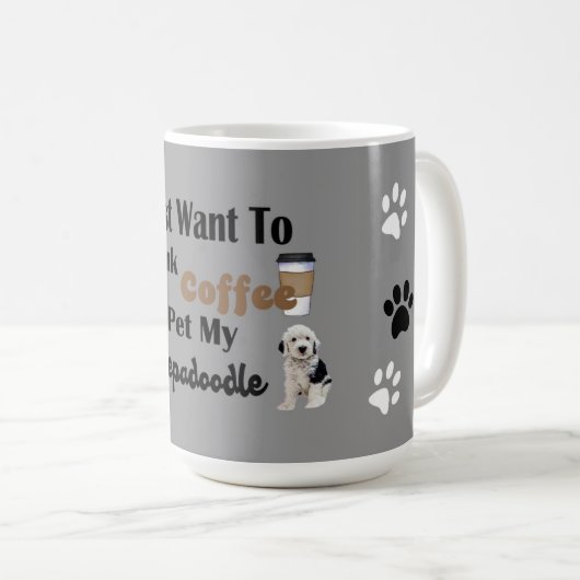 Mug de café Sheepadoodé (Devant droit)