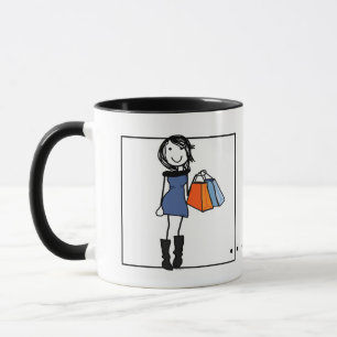 Mug de café shopaholé personnalisé