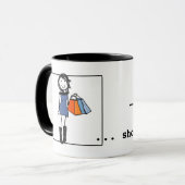 Mug de café shopaholé personnalisé (Devant gauche)