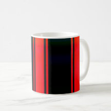 Mug De Café Simple Rouge Et Noir