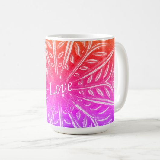 Mug de café simplement coloré (Devant droit)