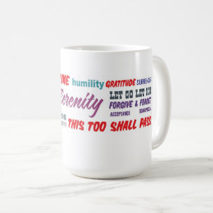 mug de café slogans de rétablissement en 12 étapes