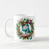 Mug de café Snowman Wreath (Gauche)