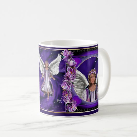 Mug de café Soul pourpre (Devant droit)