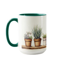 Mug de café succulent